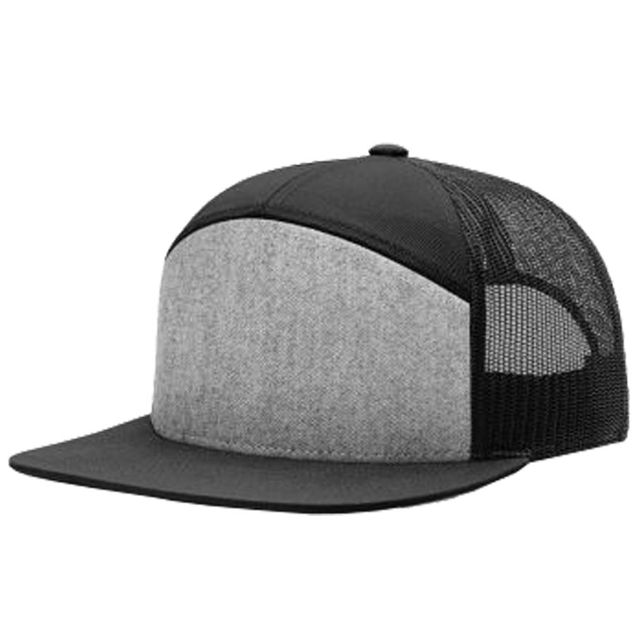 Bryce Canyon Heather Gray and Black 7 Panel Snapback Hat