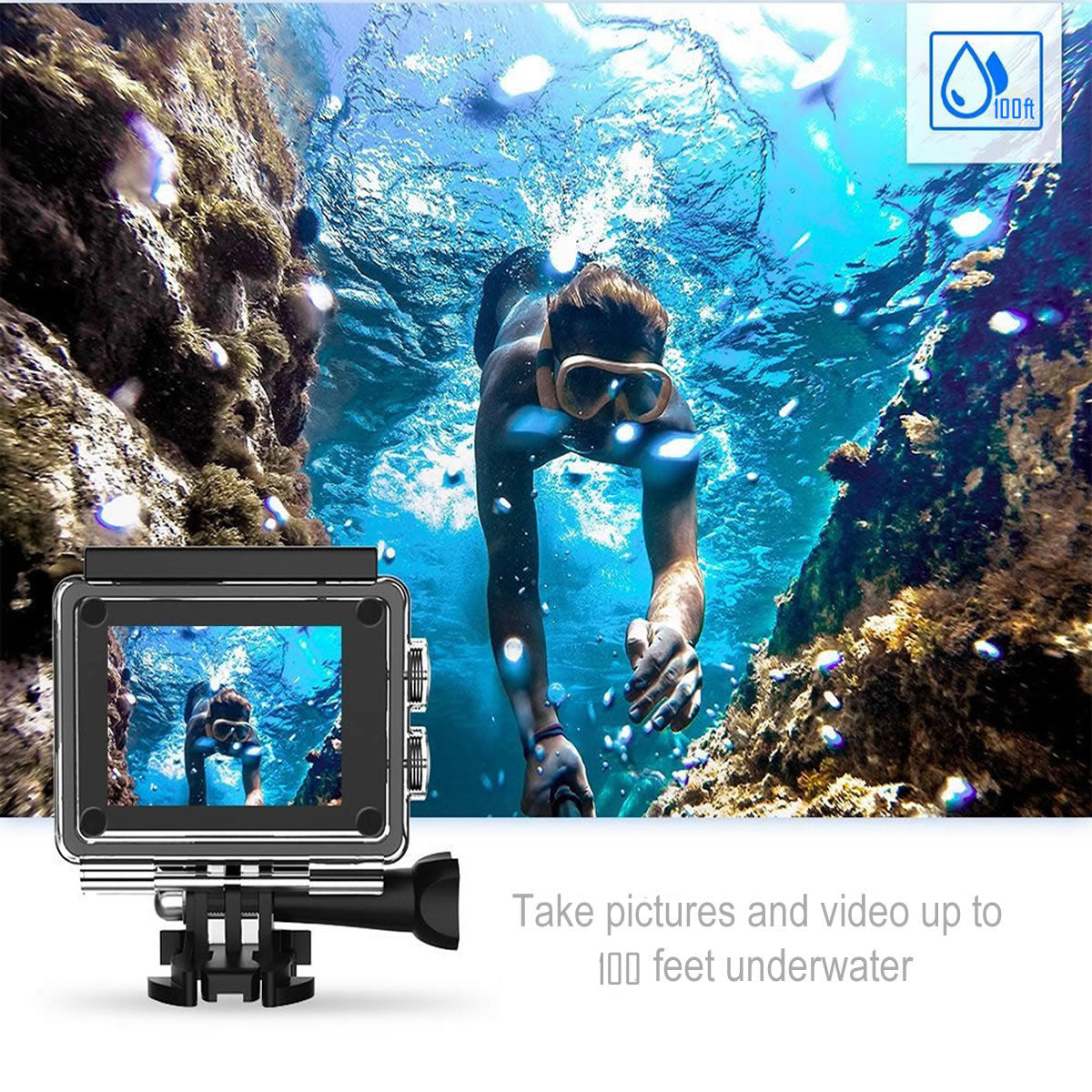 4K  Waterproof All Digital UHD WiFi Camera + RF Remote And Accessories - fashion finesse accessories