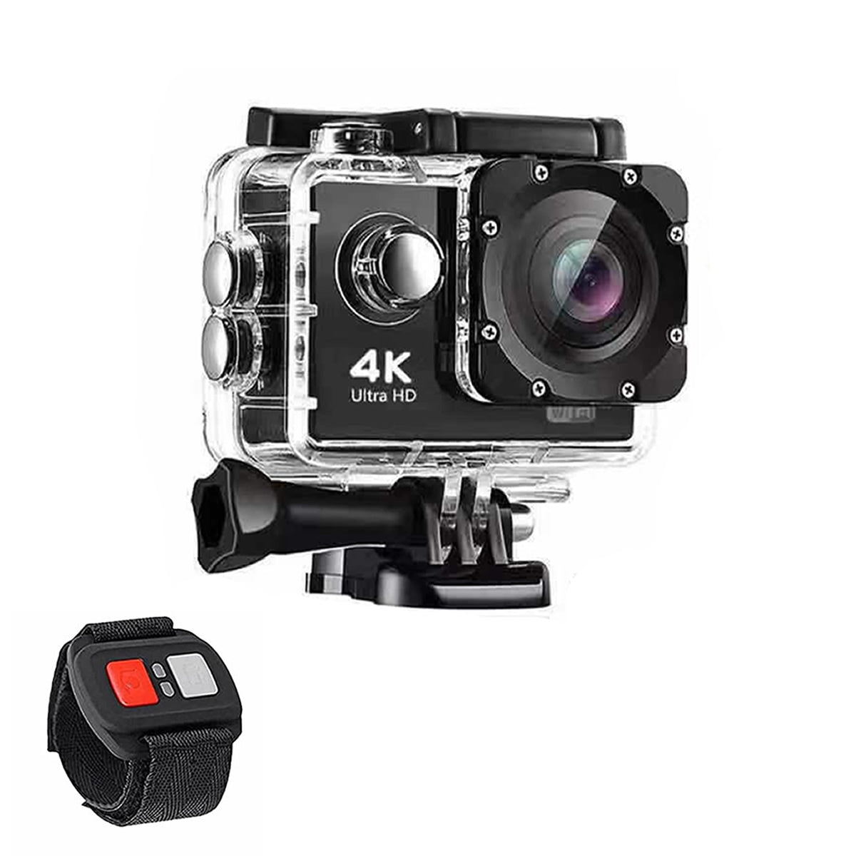 4K  Waterproof All Digital UHD WiFi Camera + RF Remote And Accessories - fashion finesse accessories