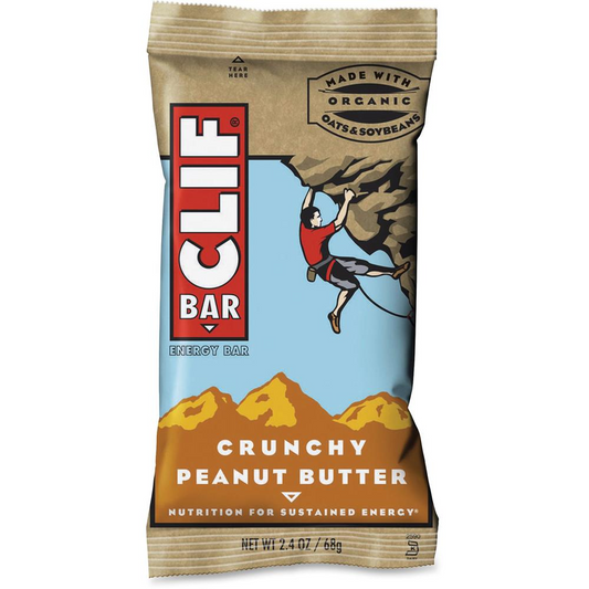 Clif Bar Crunchy Peanut Butter Energy Bar - Individually Wrapped - Peanut Butter - 2.40 oz - 12 / Box