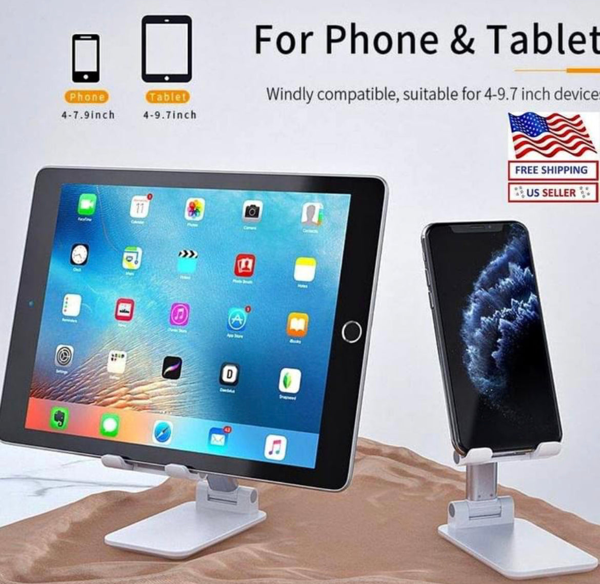 Tablet Stand Holder Adjustable Portable Desktop Holder Dock