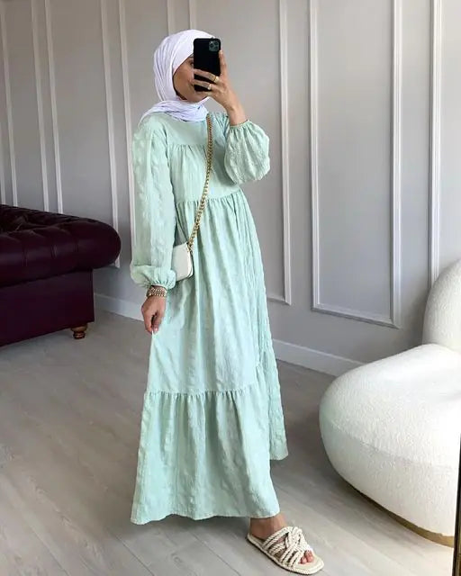 Chic Flow Abaya: Elegant Modest Maxi Robe Dress - fashion finesse accessories