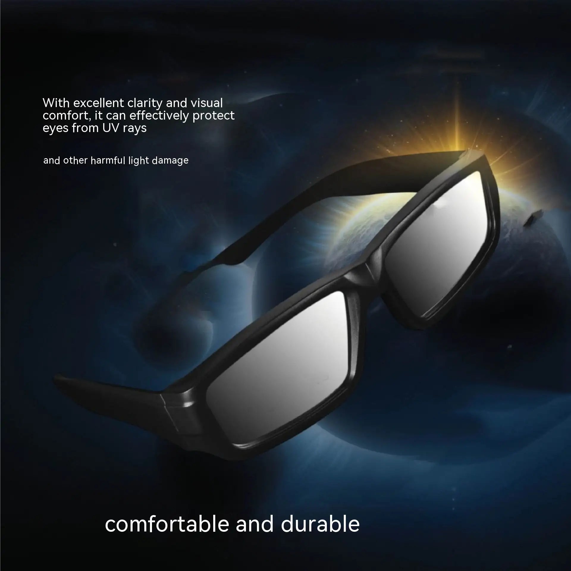 Premium UV-Protective Solar Eclipse Glasses with Durable PVC Frame - fashion finesse accessories