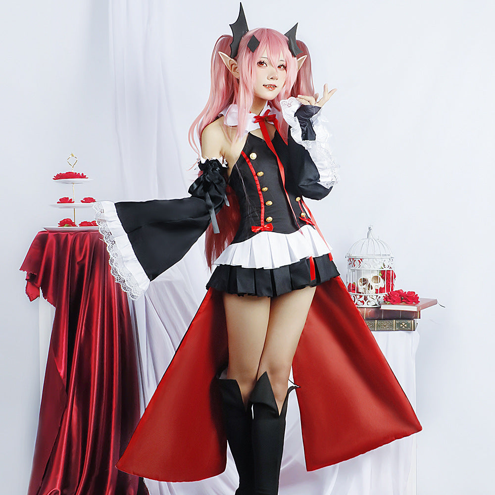 The Ultimate Angel cosplay costume Halloween vampire anime set Kruru cosplay costume for women