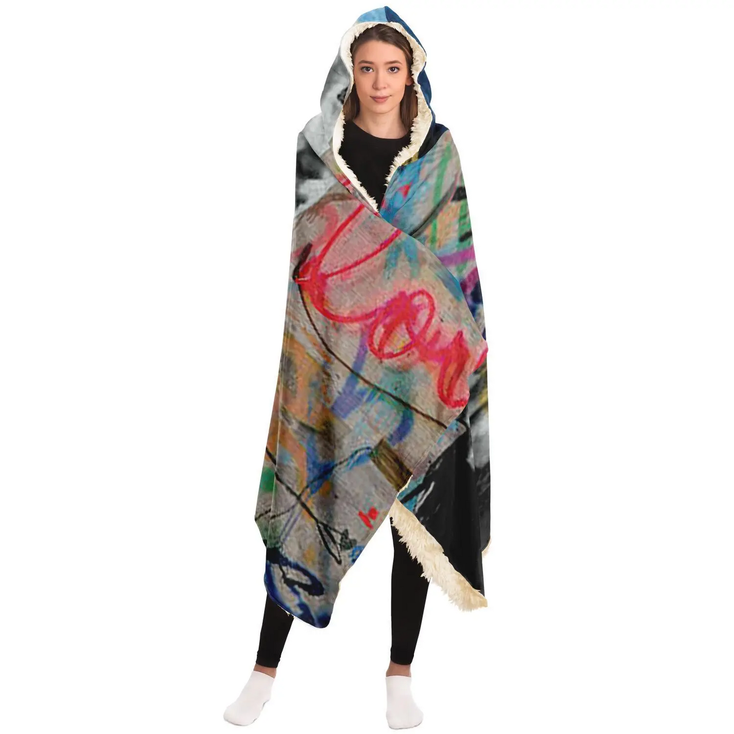 Griet Street Art Hooded Blanket