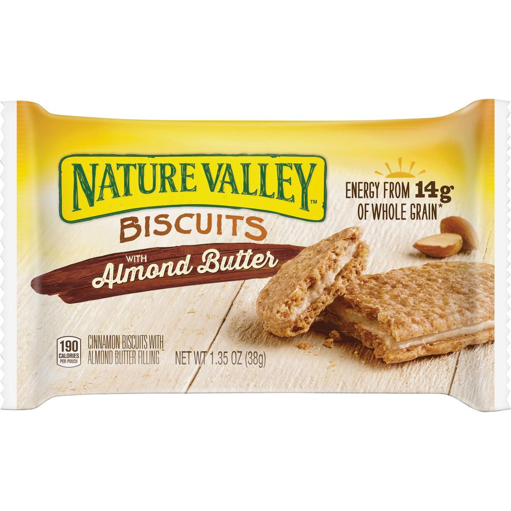 NATURE VALLEY Flavored Biscuits - Almond Butter, Cinnamon - Box - 1.35 oz - 16 / Box