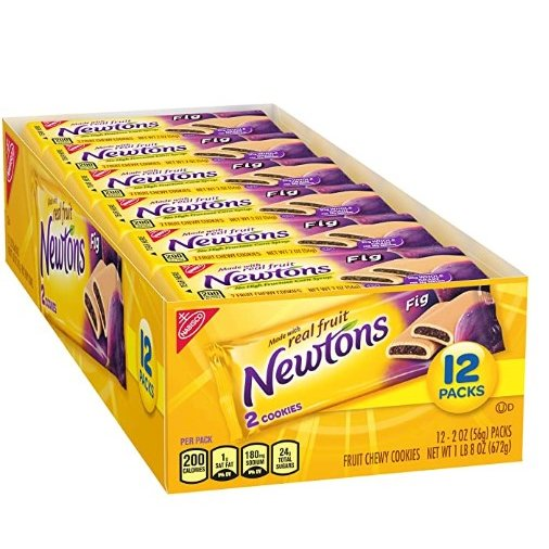 Nabisco Fig Newtons Fruit Chewy Cookies - Fruit - 2.01 oz - 12 / Box