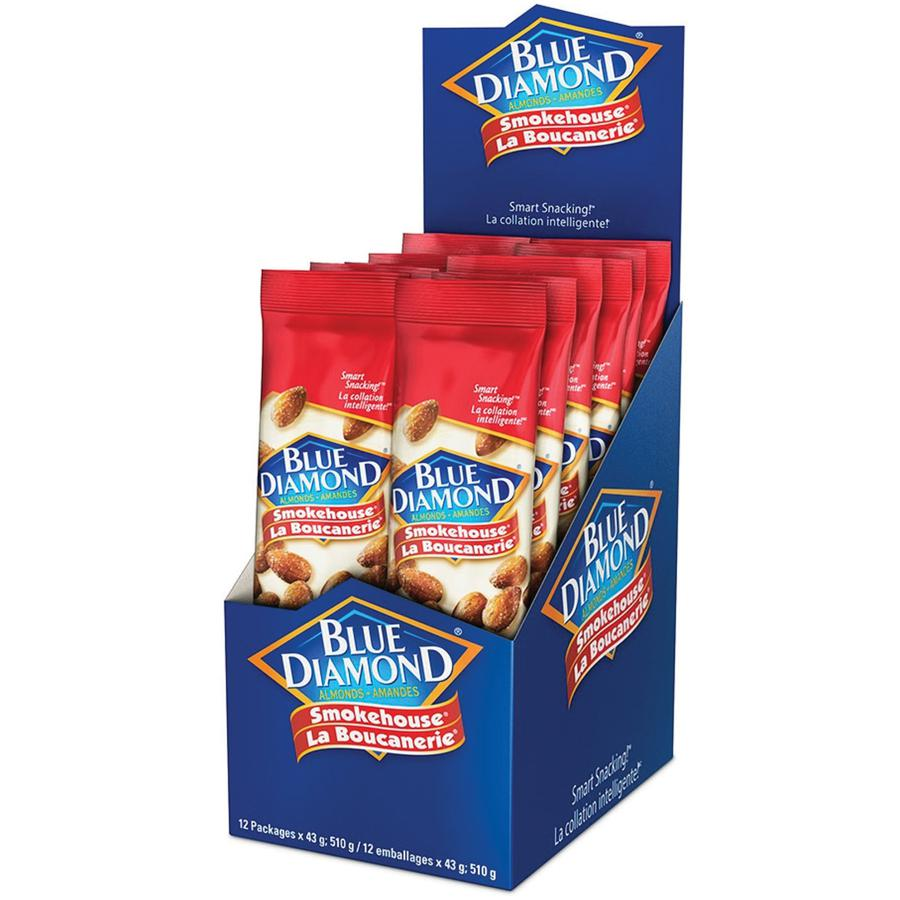 BlueDiamond Smokehouse Almonds - Smokehouse BBQ - 1.50 oz - 12 / Box