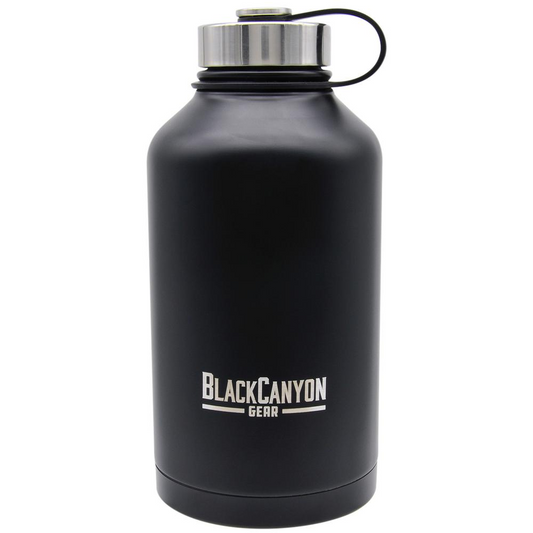 64oz Tumbler Double Wall Travel Mug Stainless Steel Tumbler with Attached Lid Black BCO64OZB