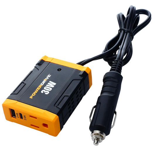 30 Watt Car Power Inverter Car Plug Adapter DC 12v to 110v DC Slim Converter PWD30