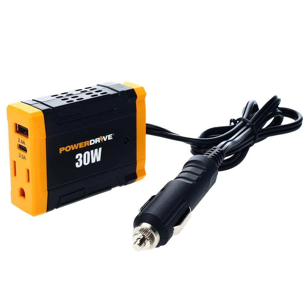 30 Watt Car Power Inverter Car Plug Adapter DC 12v to 110v DC Slim Converter PWD30