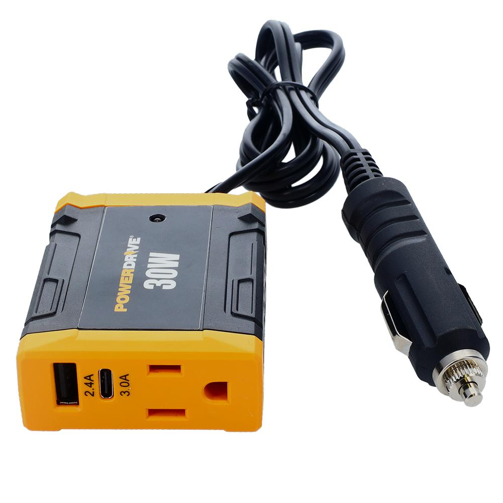 30 Watt Car Power Inverter Car Plug Adapter DC 12v to 110v DC Slim Converter PWD30