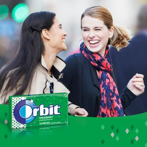 Orbit Spearmint Sugar-free Gum - 12 packs - Spearmint - Individually Wrapped - 12 / Box