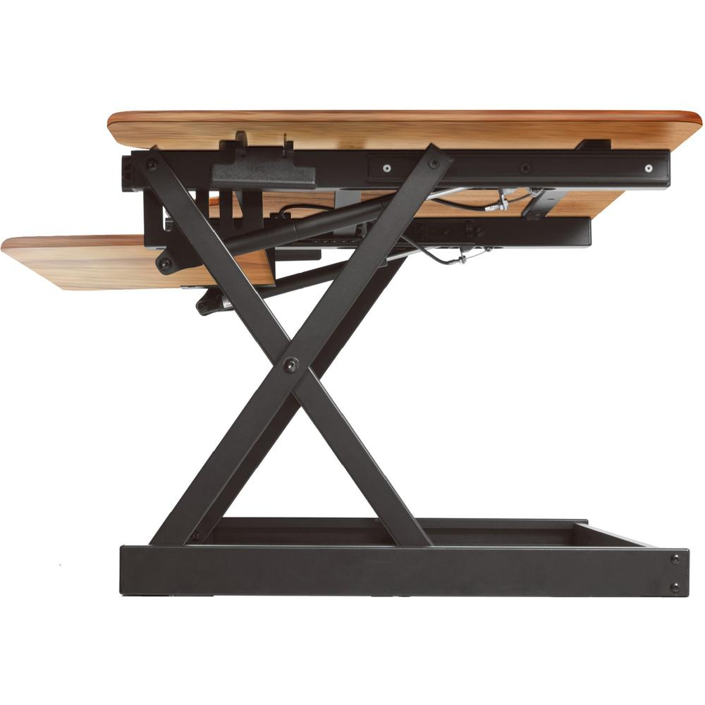 Rocelco DADRT-46 Sit Stand Desk Riser - Desktop - Teak