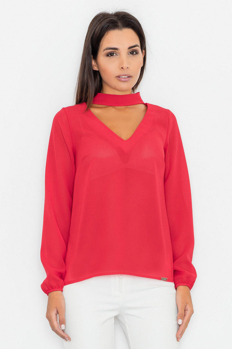 Red Figl Blouses