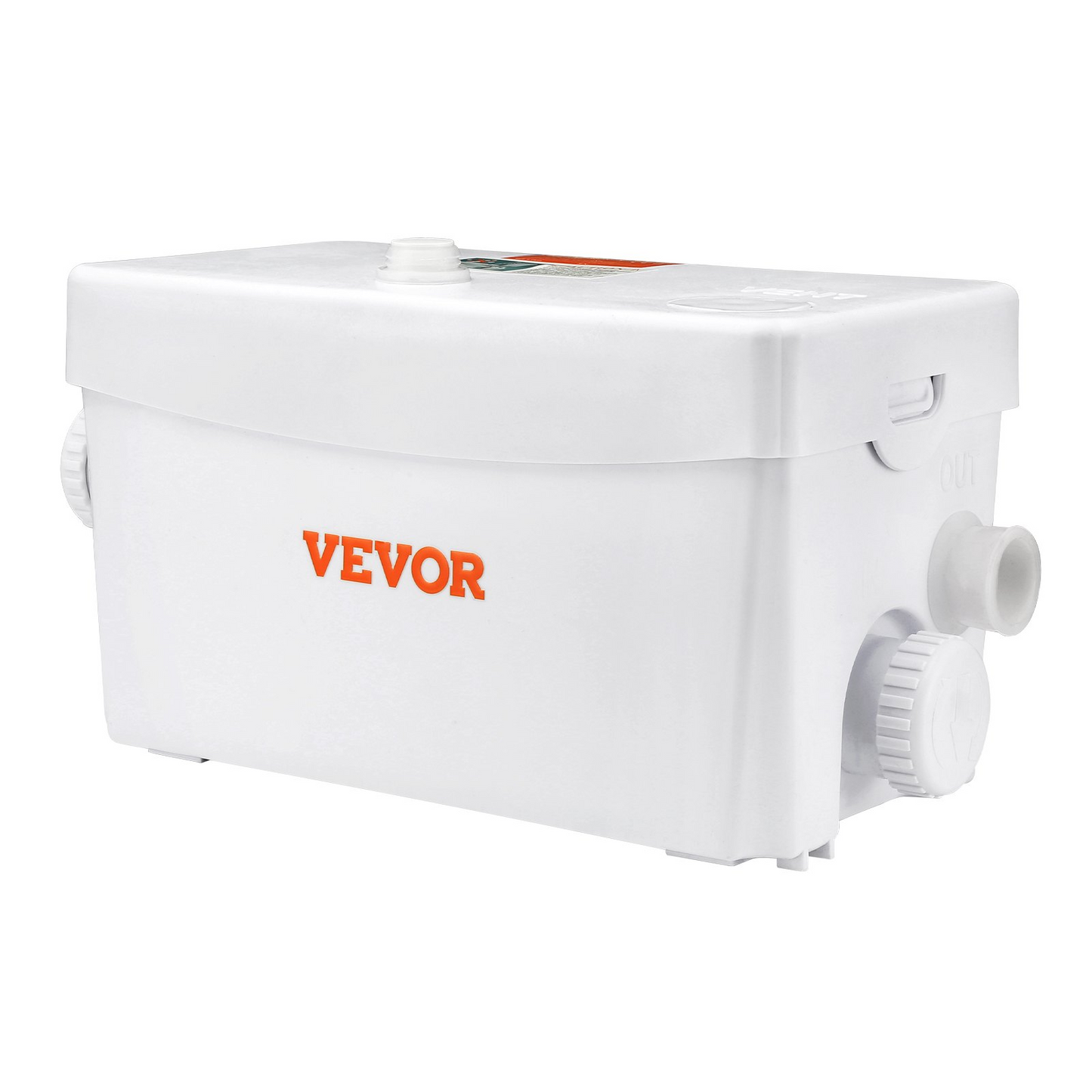 VEVOR Macerator Pump, 350W, 6000 L/h Flow, 23 ft/7 m Head, Macerator Sewerage Sump Pump with 3 Water Inlets for Basement, Kitchen, Sink, Shower, Bathtub, Laundry Waste Water Disposal Upflush Machine