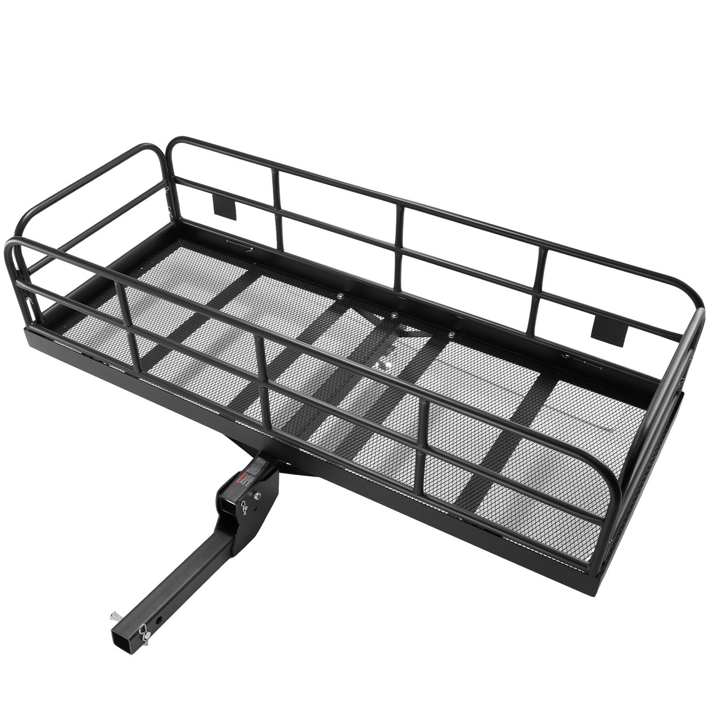 VEVOR Hitch Cargo Carrier, 60 x 24 x 14 in Folding Trailer Hitch Mounted Steel Cargo Basket, 400lbs Loading Capacity Luggage Carrier Rack with Stabilizer, Fits 2" Hitch Receiver for SUV Truck Pickup