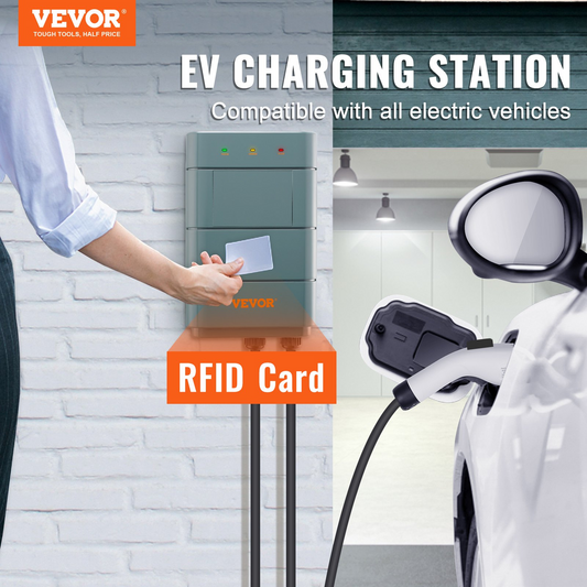 VEVOR Level 2 Electric Vehicle Charging Station | Adjustable 9.6 kW Smart EV Charger with WiFi