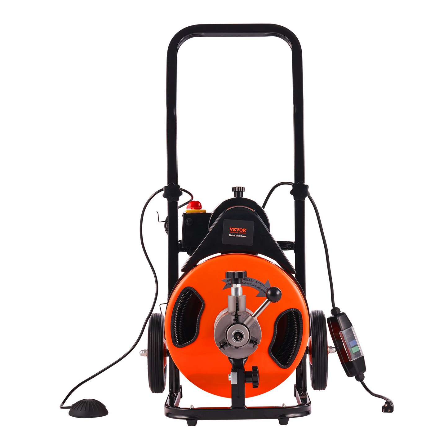 VEVOR Drain Cleaning Machine 100FT x 3/8 Inch | Sewer Snake Machine Auto Feed | Drain Auger Cleaner