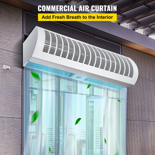 VEVOR Air Curtain 35-Inch Commercial Air Curtain 2 Speeds Door Air Curtain 1511 CFM/1372 CFM with 2 Limited Switches Low Noise Indoor Air Curtain