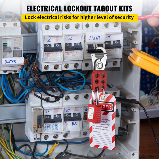 VEVOR 58 PCS Lockout Tagout Kits, Electrical Safety Loto Kit