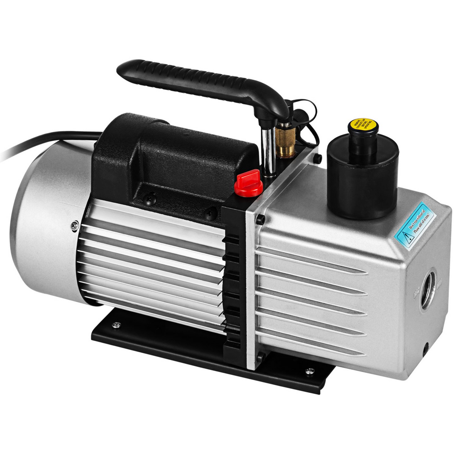 8CFM Two-Stage Rotary Vane Professional Vacuum Pump (15Micron, 1HP, 1/4"flare 3/8 SAE 1/2"ACME inlet)