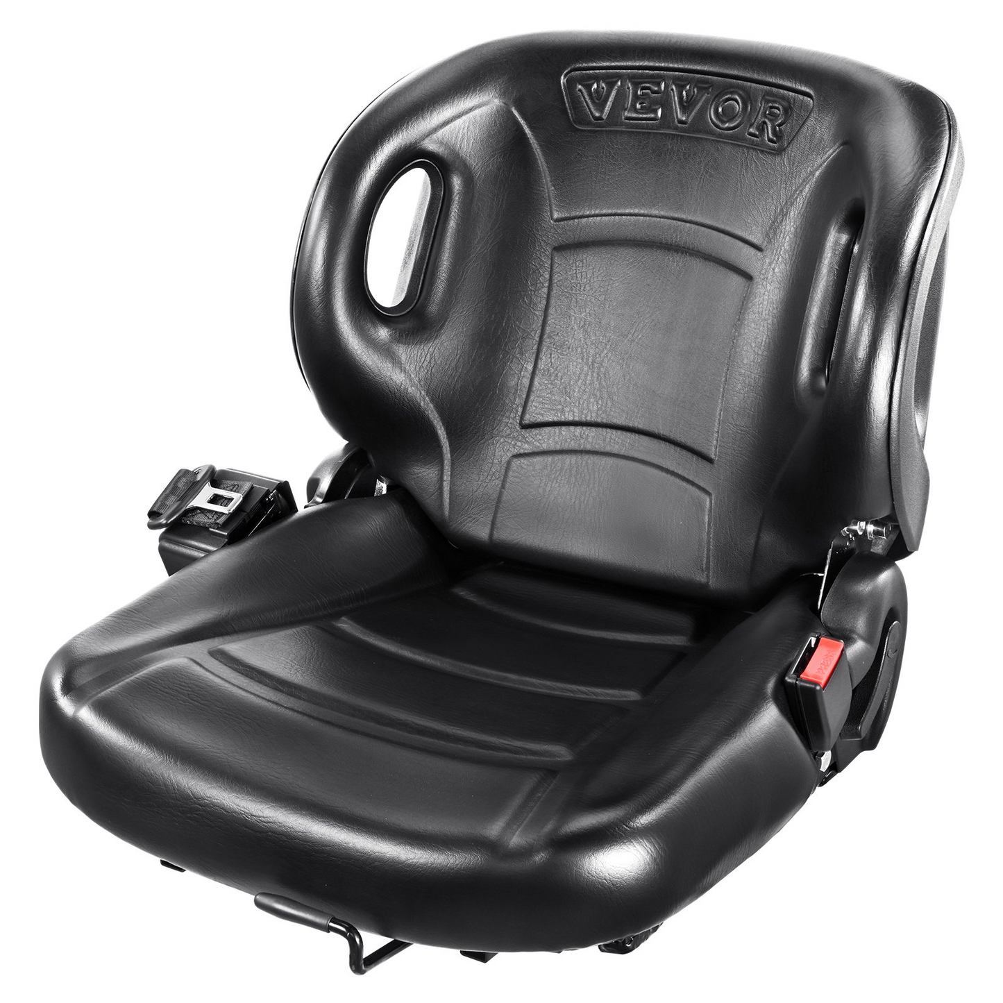 VEVOR Universal Forklift Seat | Adjustable Angle Back | Micro Switch and Seatbelt