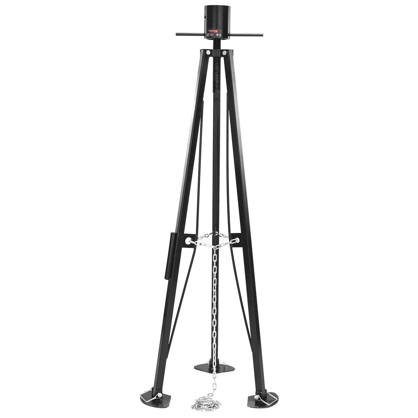 VEVOR 5th Wheel Tripod Stabilizer, 5000 LBS Load Capacity Tripod Fifth Wheel Stabilizer, 35"-57" Adjustable Height RV Gooseneck Stabilizer, Tripod Jack for Fifth-Wheel Trailers, RVs, and Campers