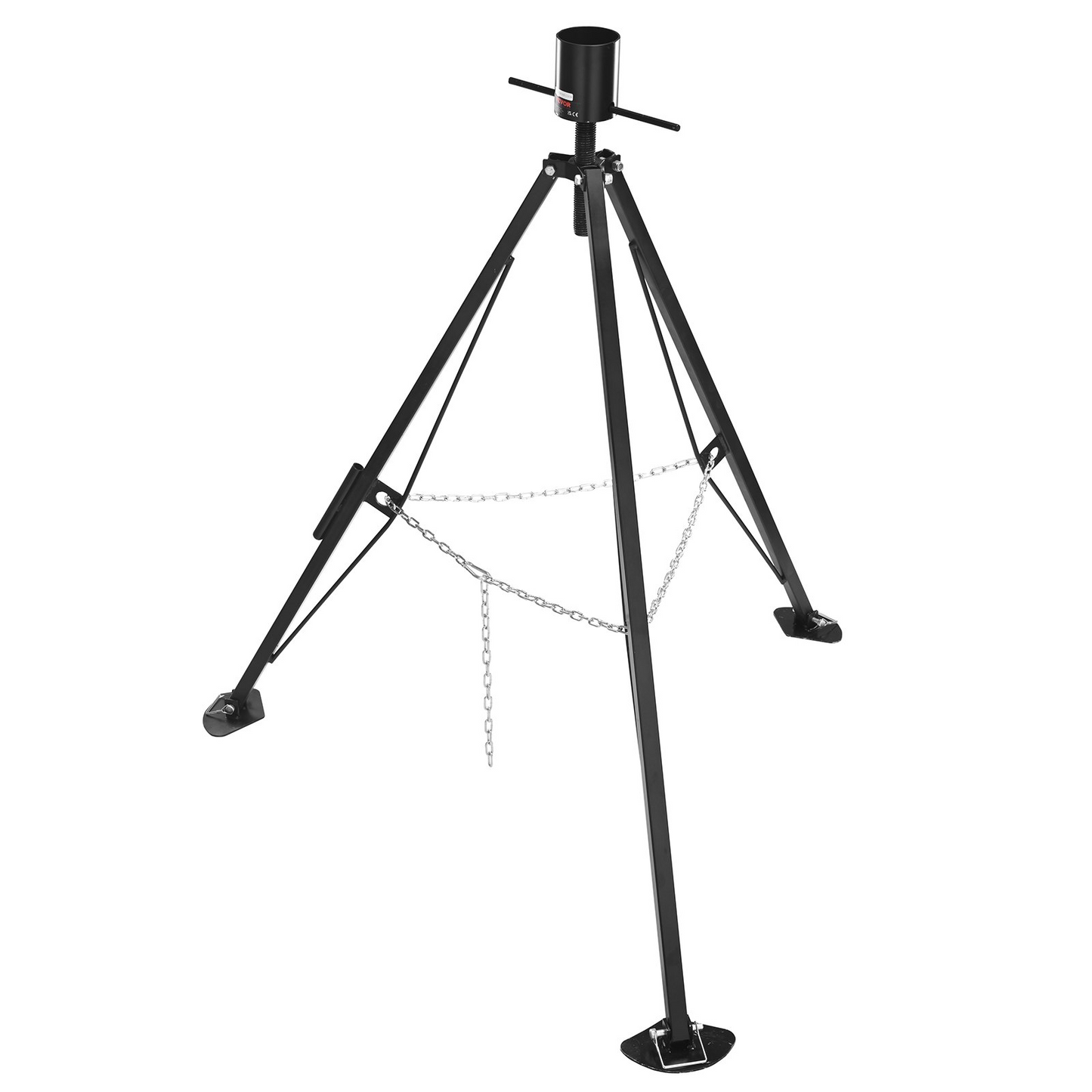 VEVOR 5th Wheel Tripod Stabilizer, 5000 LBS Load Capacity Tripod Fifth Wheel Stabilizer, 35"-57" Adjustable Height RV Gooseneck Stabilizer, Tripod Jack for Fifth-Wheel Trailers, RVs, and Campers