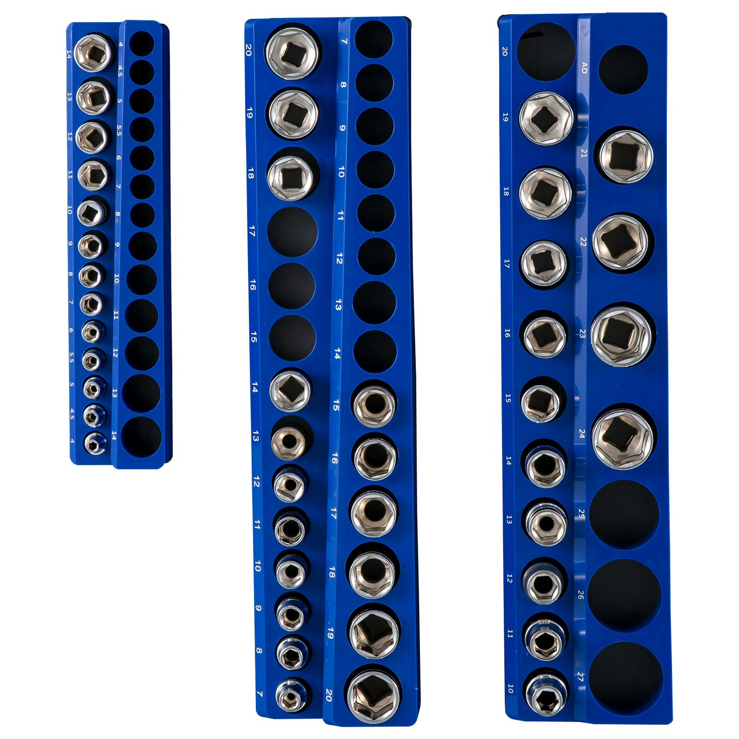 VEVOR Magnetic Socket Organizer Socket Holder Set - Metric Blue