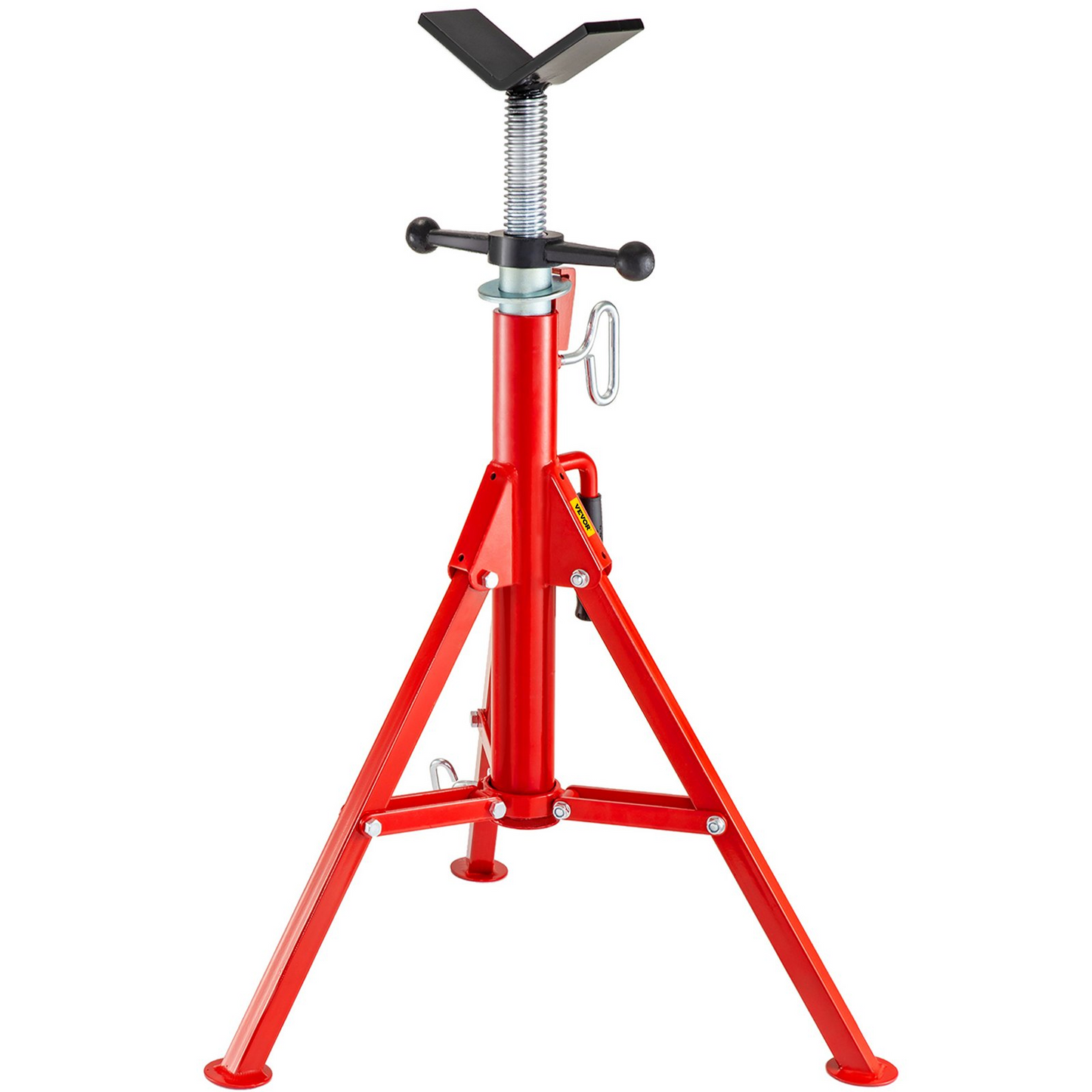 VEVOR V Head Pipe Stand Adjustable Height 28-52 Inch, Pipe Jack Stands 2500 LB. Capacity,Folding Portable Pipe Stands 1/2 to 12 Inch Pipe Supporting,Steel Jack Stands