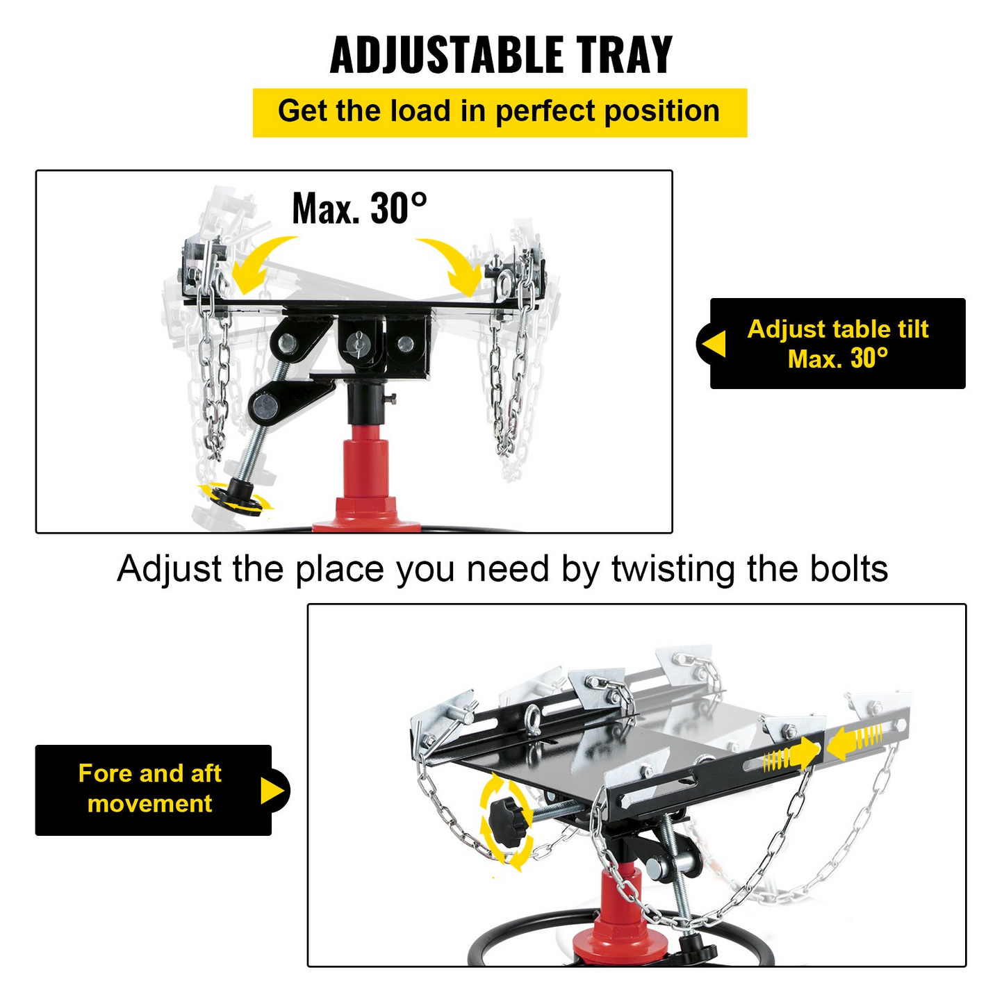 VEVOR Transmission Jack - Hydraulic Telescopic Transmission Jack, 2-Stage Floor Jack Stand