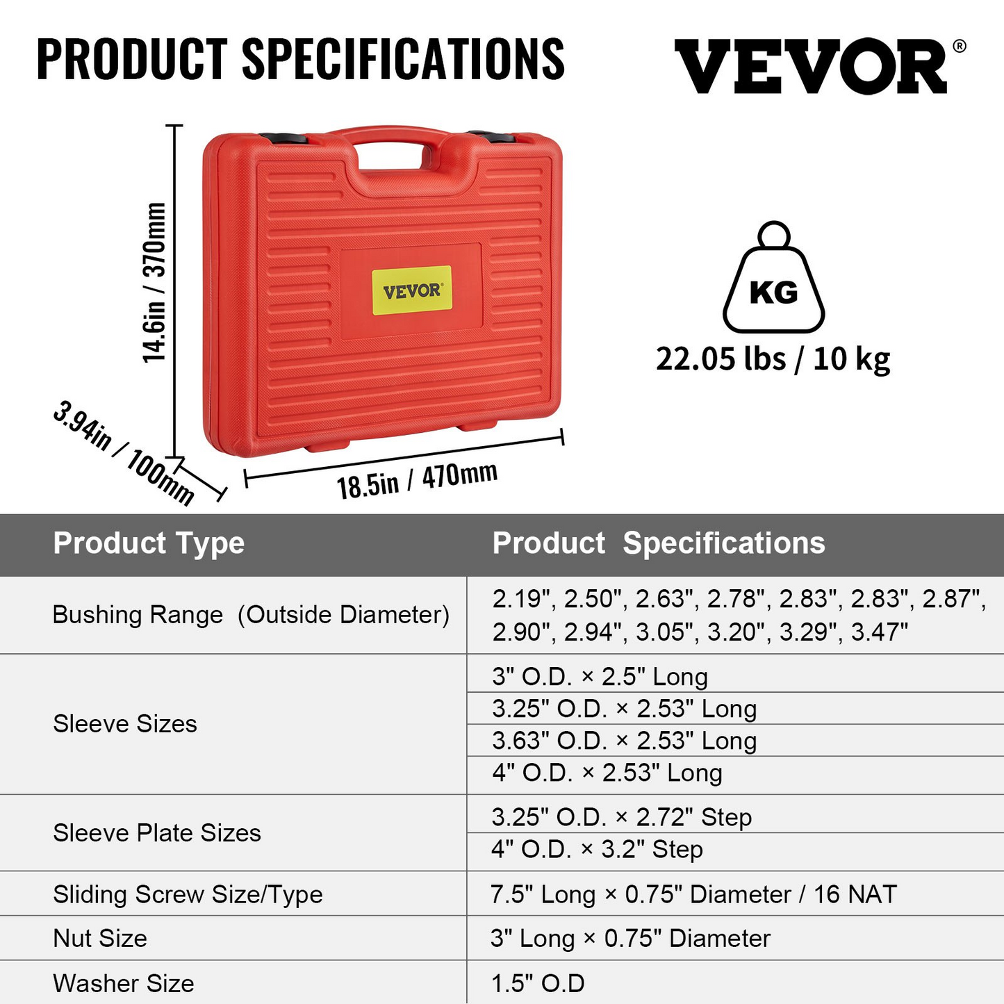 VEVOR FWD Front Wheel Drive Bearing Adapters Puller, 23 PCS, 45# Steel Press Replacement Installer Removal Tools Kit, Wheel Bearing Puller Tool Works on Most FWD Cars & Light Trucks