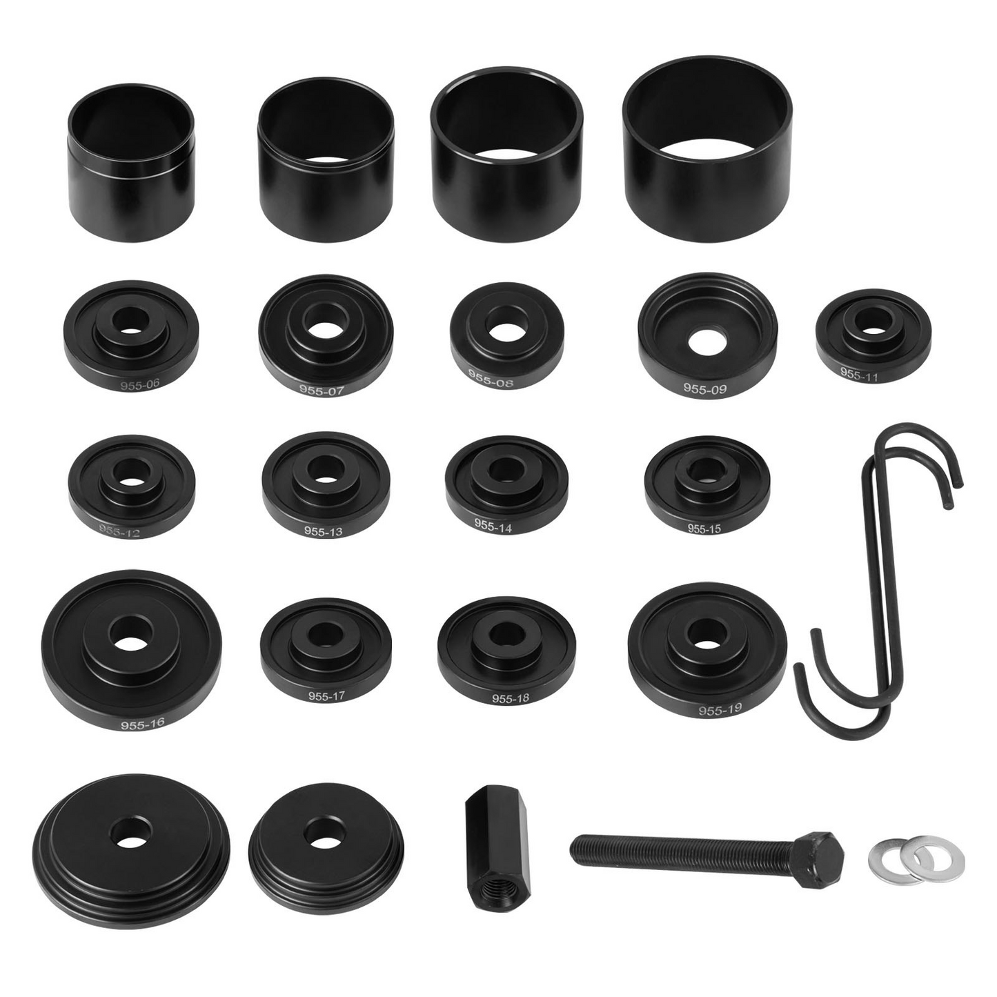 VEVOR FWD Front Wheel Drive Bearing Adapters Puller, 23 PCS, 45# Steel Press Replacement Installer Removal Tools Kit, Wheel Bearing Puller Tool Works on Most FWD Cars & Light Trucks