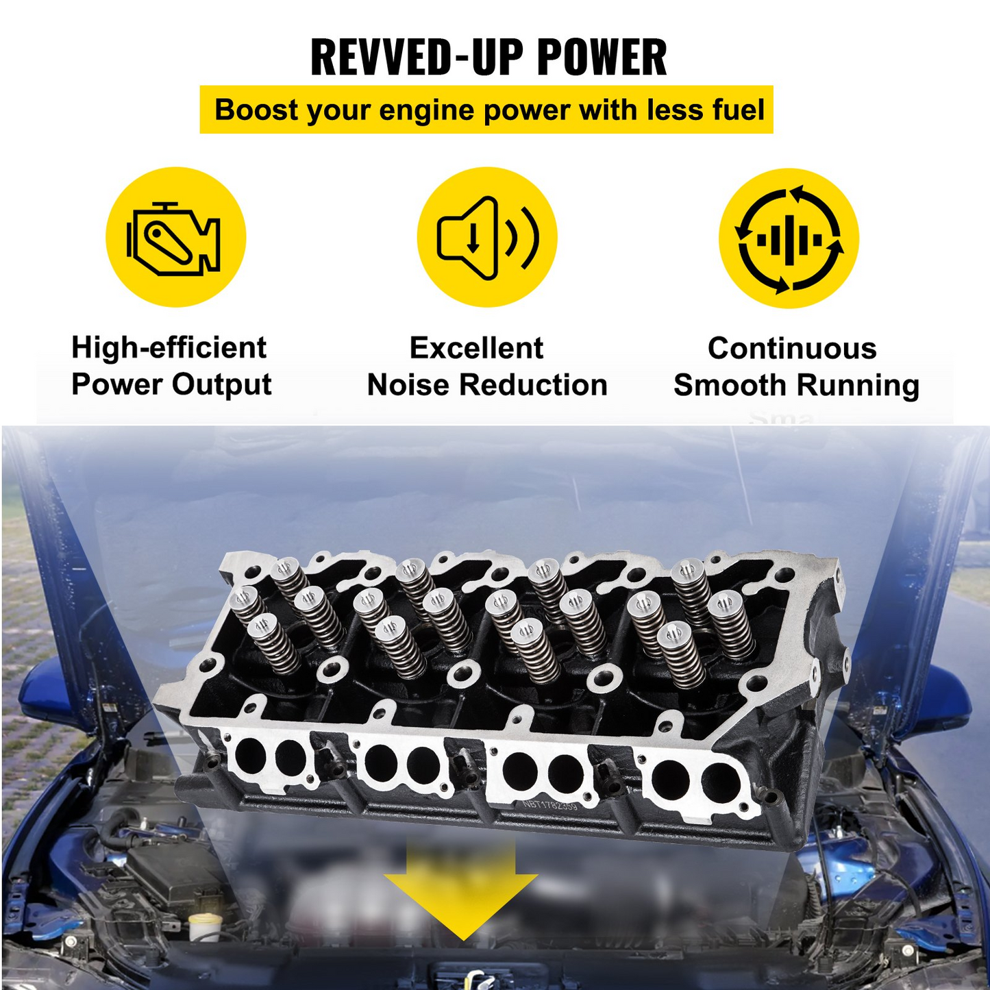 VEVOR Cylinder Heads Powerstroke 6.4L Fit for 08-10 Ford F250 F350 F450 F550