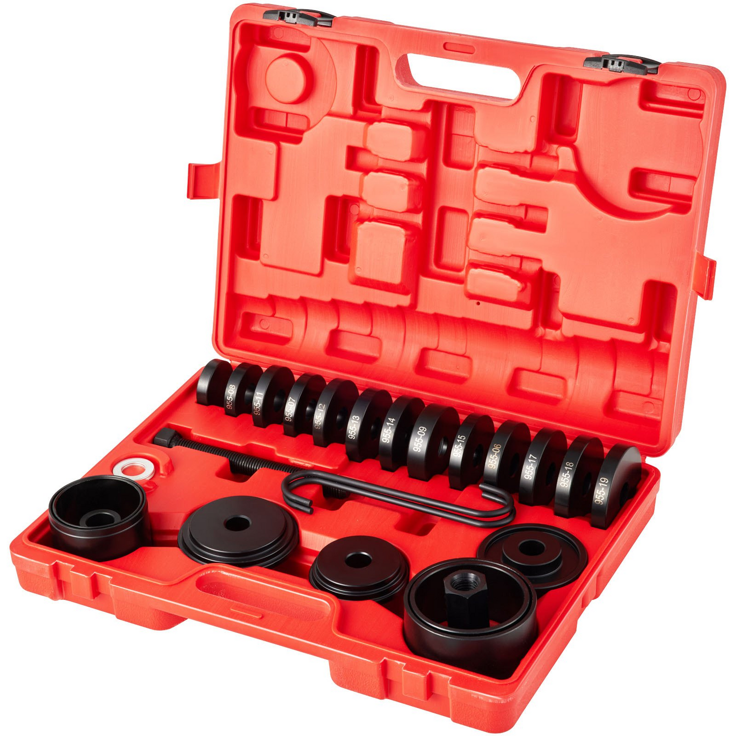 VEVOR FWD Front Wheel Drive Bearing Adapters Puller, 25 PCS, 45# Steel Press Replacement Installer Removal Tools Kit, Wheel Bearing Puller Tool Works on Most FWD Cars & Light Trucks