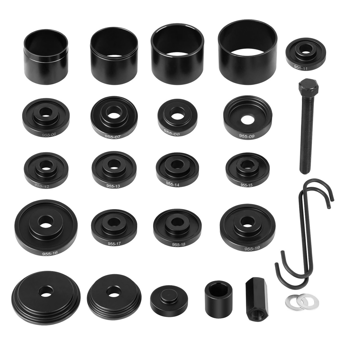 VEVOR FWD Front Wheel Drive Bearing Adapters Puller, 25 PCS, 45# Steel Press Replacement Installer Removal Tools Kit, Wheel Bearing Puller Tool Works on Most FWD Cars & Light Trucks