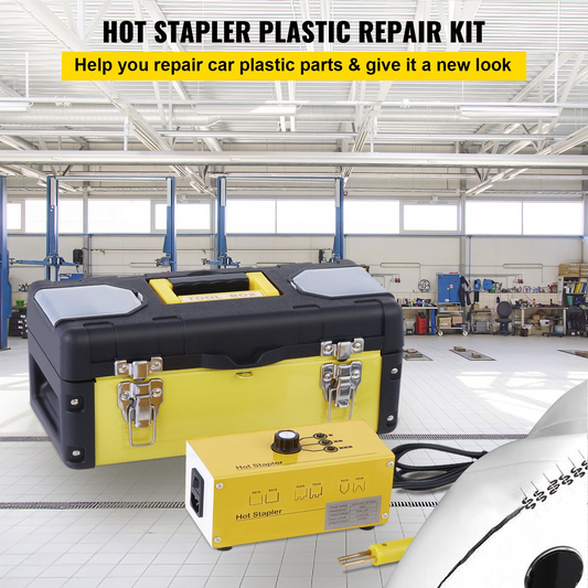 VEVOR Hot Stapler Plastic Repair Kit 600 Staples Tool Box 20W Plastic Welder Kit for Plastic Repair Thermo Repair (600 Staples)