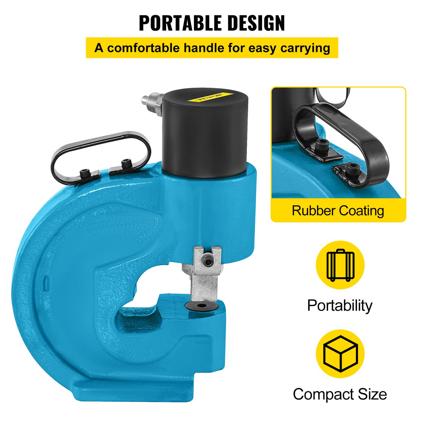 VEVOR CH-70 Hydraulic Hole Punching Tool 35T Hole Digger Force Puncher Smooth Hole Puncher for Iron Plate Copper Bar Aluminum Stainless Steel