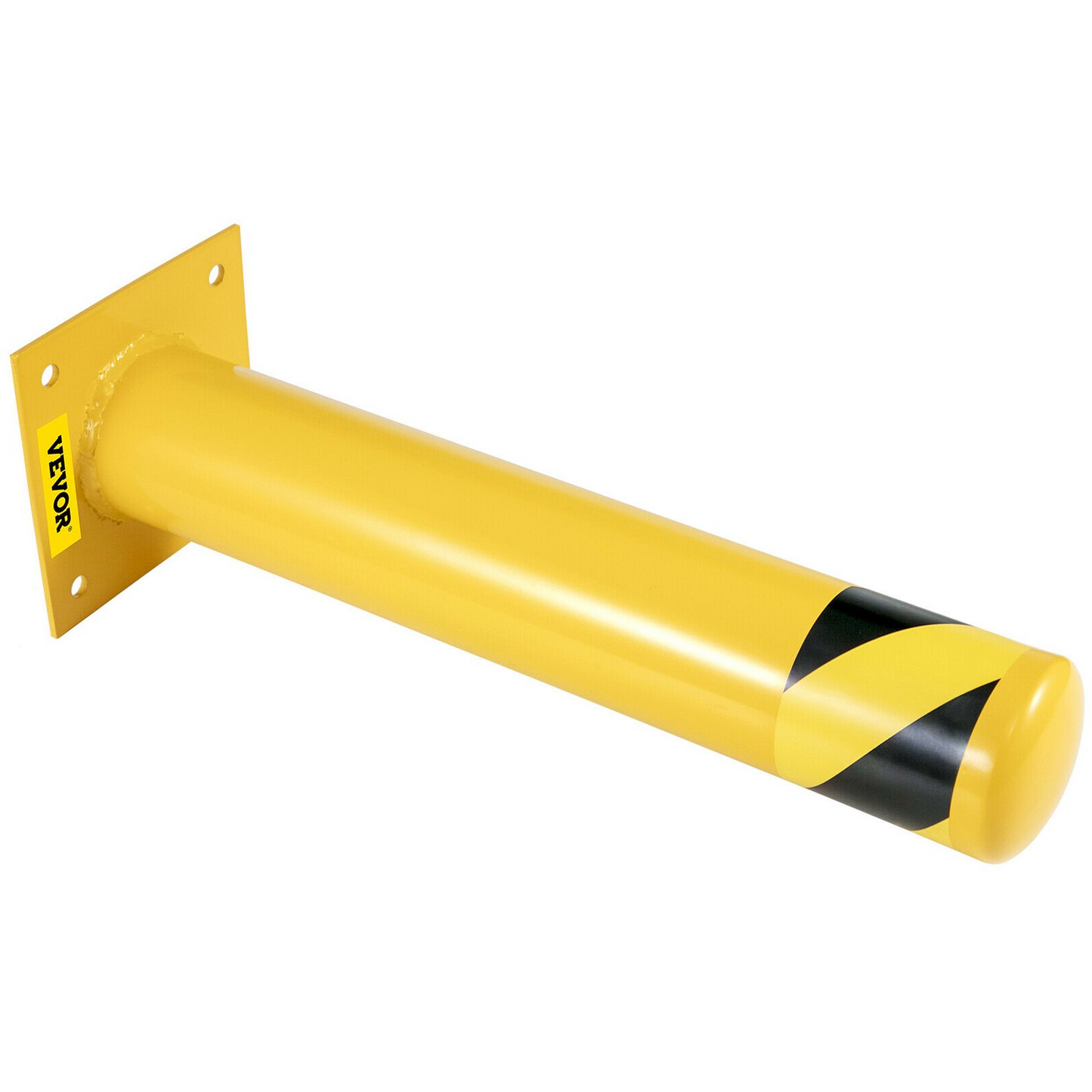 VEVOR Safety Bollard 24-5.5 Safety Barrier Bollard 5-1/2" OD 24" Height Yellow Powder Coat Pipe Steel Safety Barrier with 4 Free Anchor Bolts for Traffic-Sensitive Area