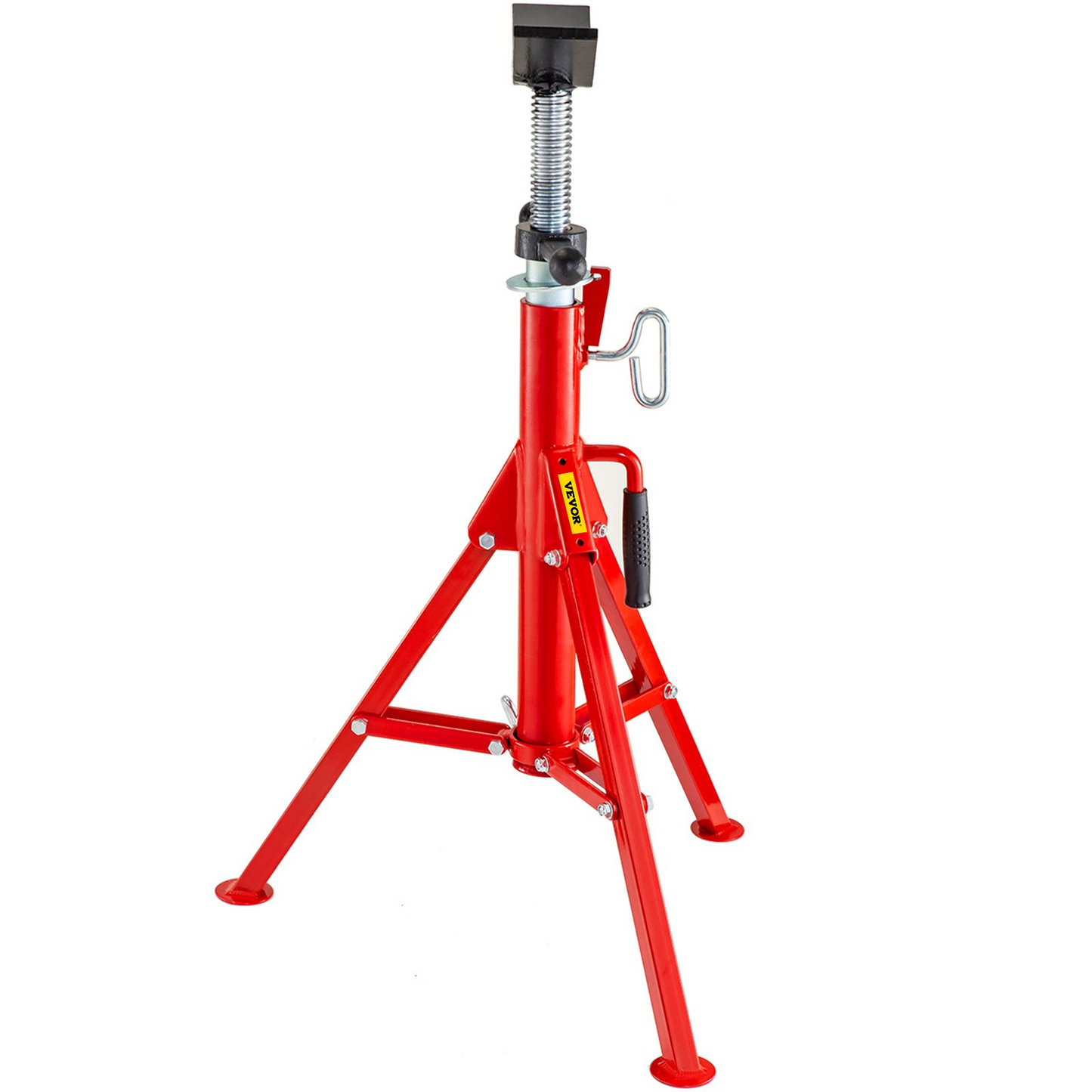 VEVOR V Head Pipe Stand Adjustable Height 28-52 Inch, Pipe Jack Stands 2500 LB. Capacity,Folding Portable Pipe Stands 1/2 to 12 Inch Pipe Supporting,Steel Jack Stands