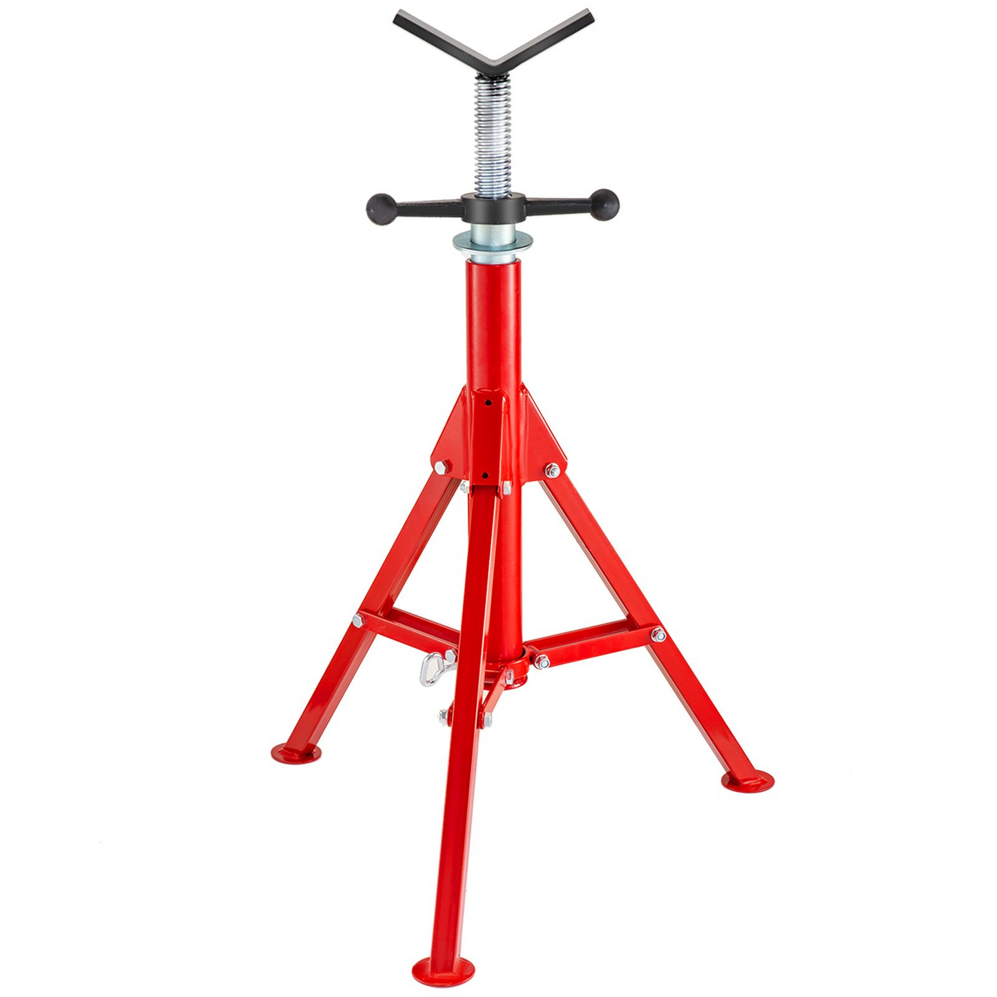 VEVOR V Head Pipe Stand Adjustable Height 28-52 Inch, Pipe Jack Stands 2500 LB. Capacity,Folding Portable Pipe Stands 1/2 to 12 Inch Pipe Supporting,Steel Jack Stands