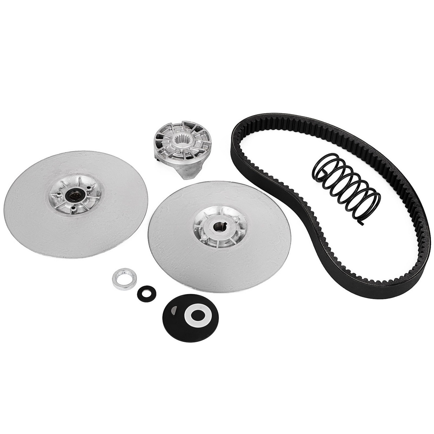 VEVOR Rear Driven Clutch Kit for Yamaha Gas Golf Cart G2-G22 1985+ Secondary Clutch Driven Kit with Belt, Silver