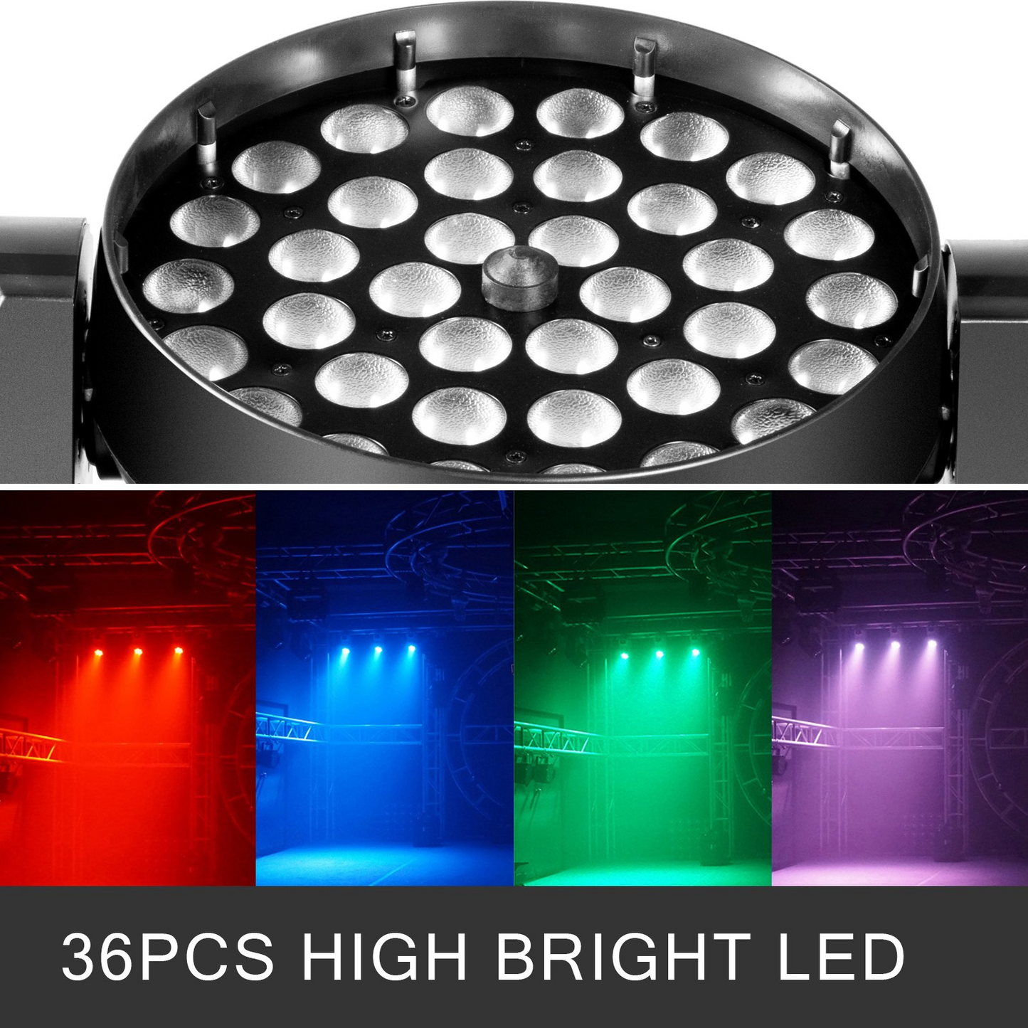 36 X 10w Rgbw (4in1) Led Zoom Moving Head 360w Wash Stage Light Dmx 13ch