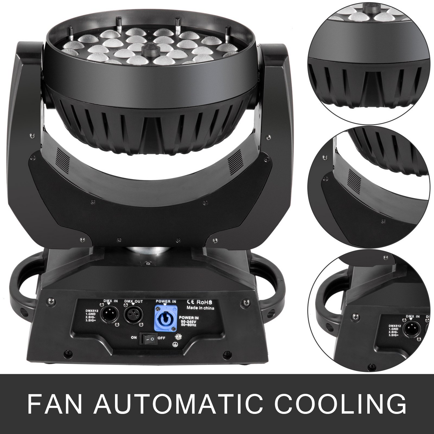 36 X 10w Rgbw (4in1) Led Zoom Moving Head 360w Wash Stage Light Dmx 13ch