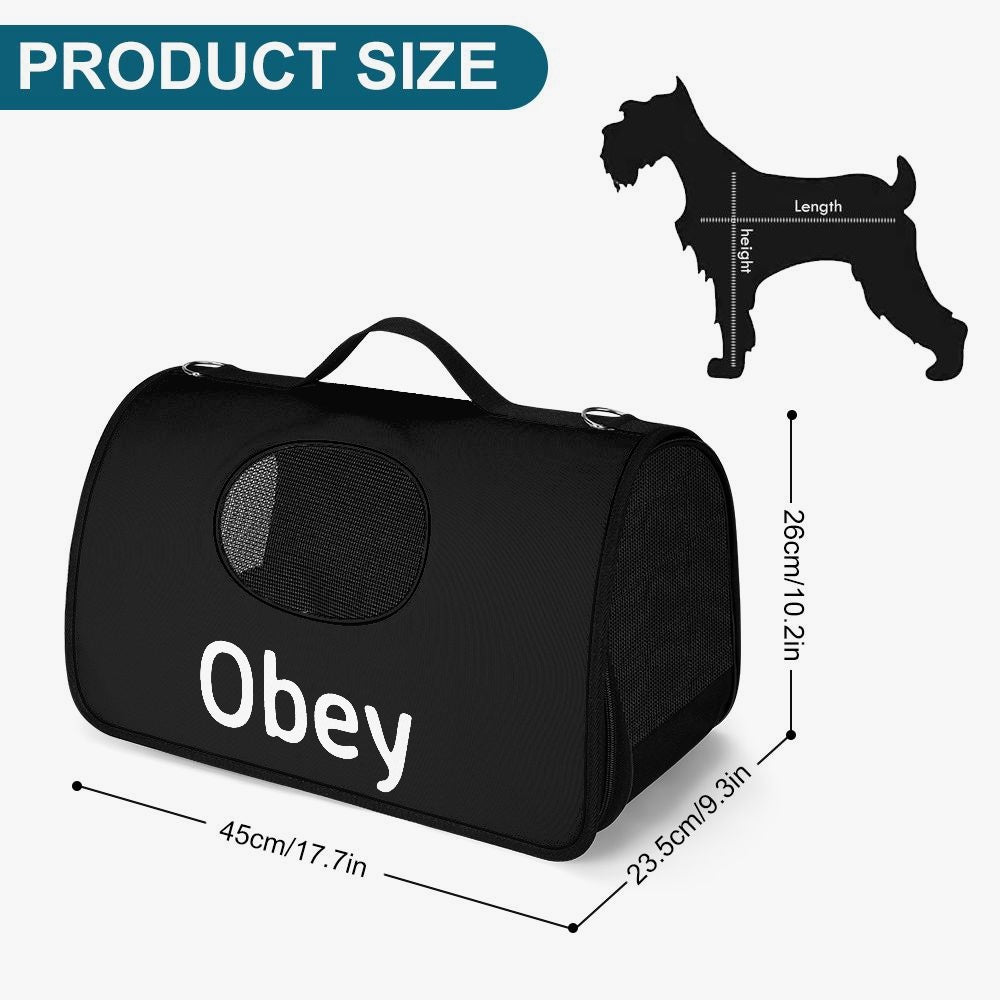 Pet Carrier Bag - Obey - Convenient and Comfortable Pet Transportation