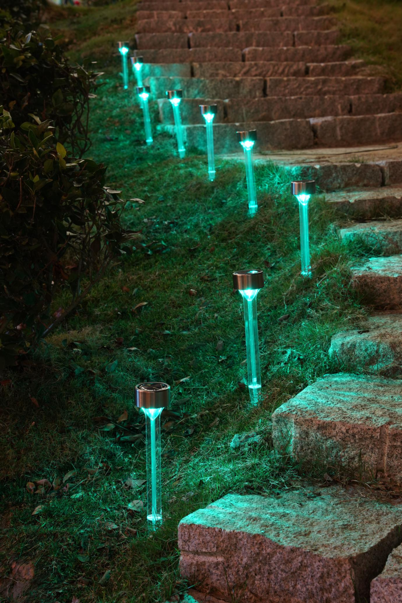 Solar Landscape Lights - Transparent Decorative Waterproof - 10 Pack Solar Powered Pathway Lights