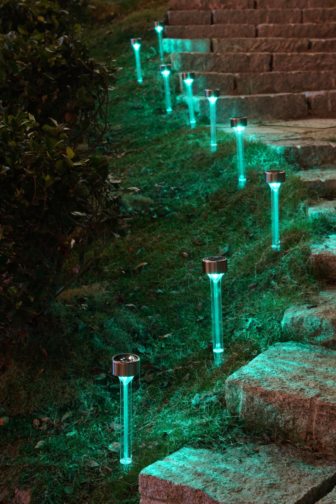 Solar Landscape Lights - Transparent Decorative Waterproof - 10 Pack Solar Powered Pathway Lights