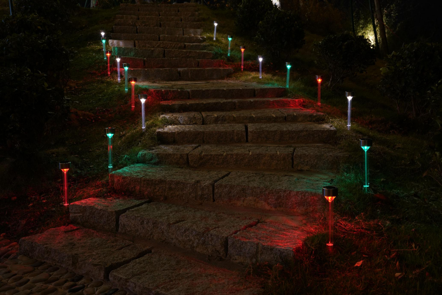 Solar Landscape Lights - Transparent Decorative Waterproof - 10 Pack Solar Powered Pathway Lights