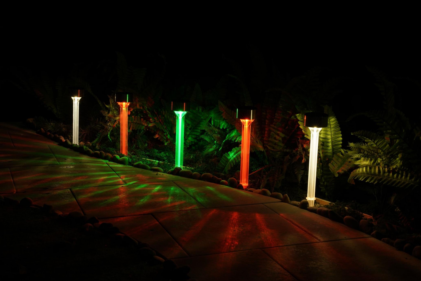 Solar Landscape Lights - Transparent Decorative Waterproof - 10 Pack Solar Powered Pathway Lights